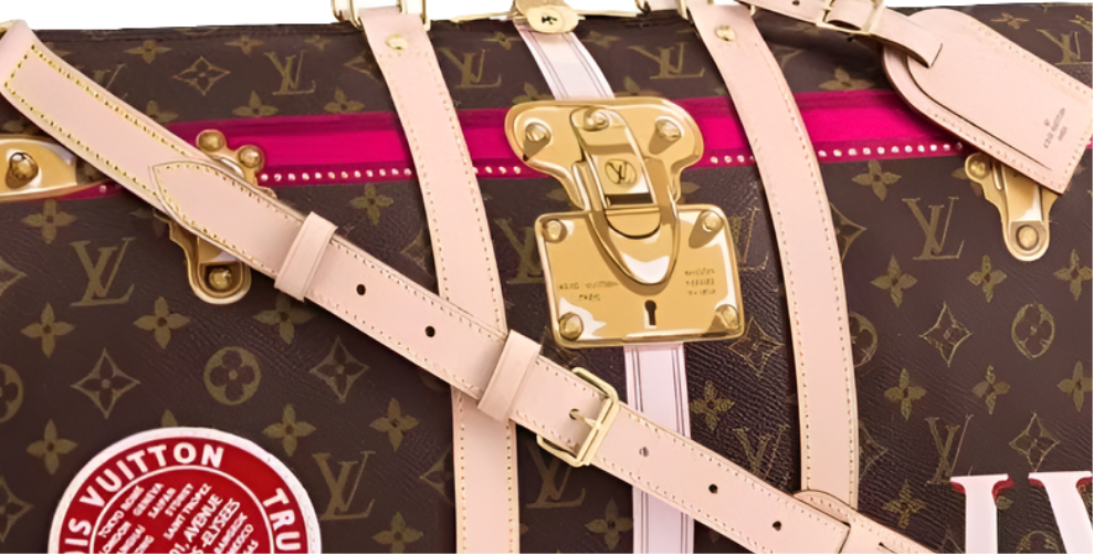 Louis Vuitton Keepall Bandouliere
Monogram Tromp L'oeil Screen 50 Pink Multicolor