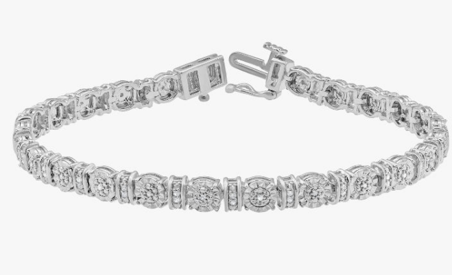 1/4 Carat Round Cut Natural Diamond Tennis Bracelets for Women in Sterling Silver Jewelry | Timeless Design | Gift for Her | Gift Box Included