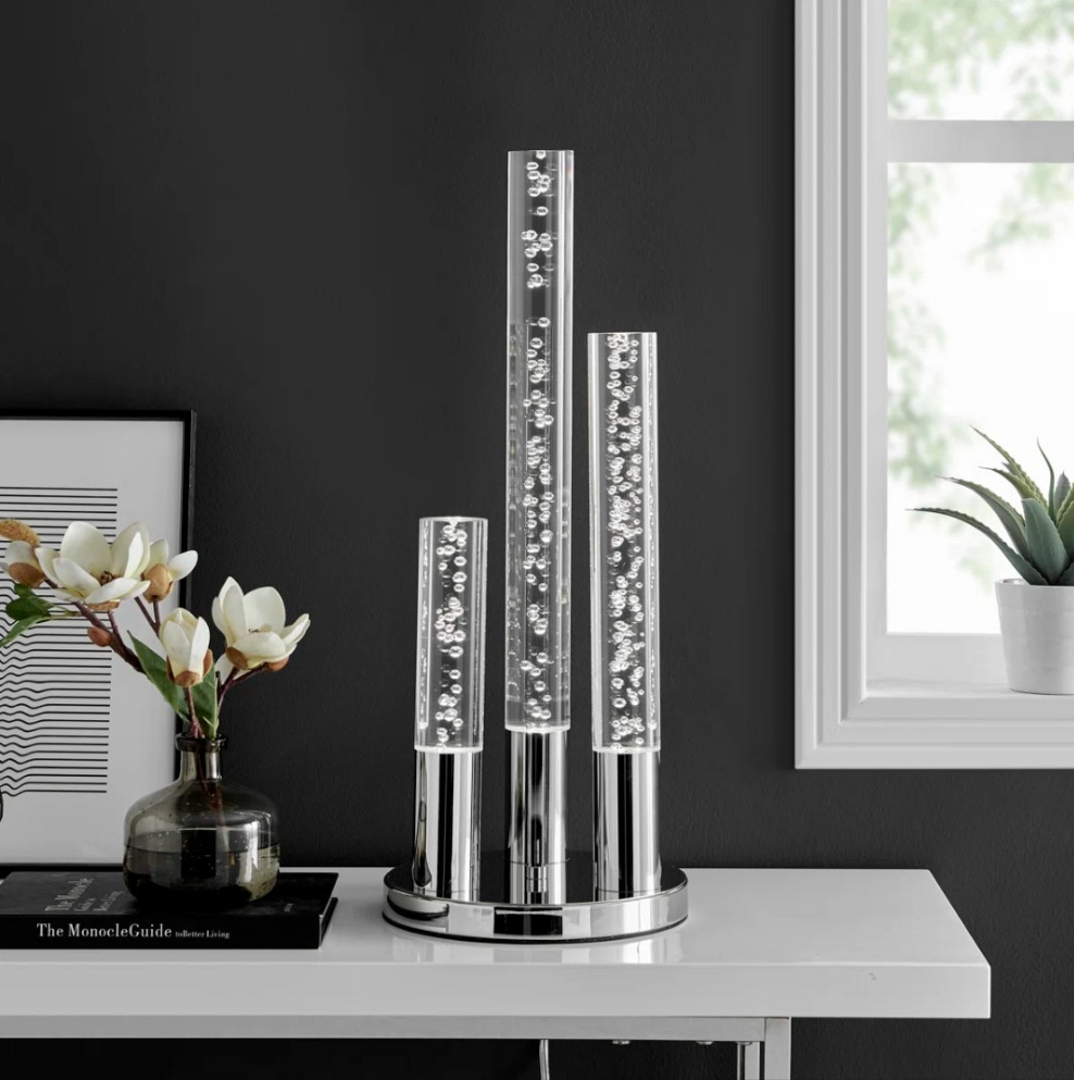 Acrylic LED Cylinders Table Lamp / 3 Light