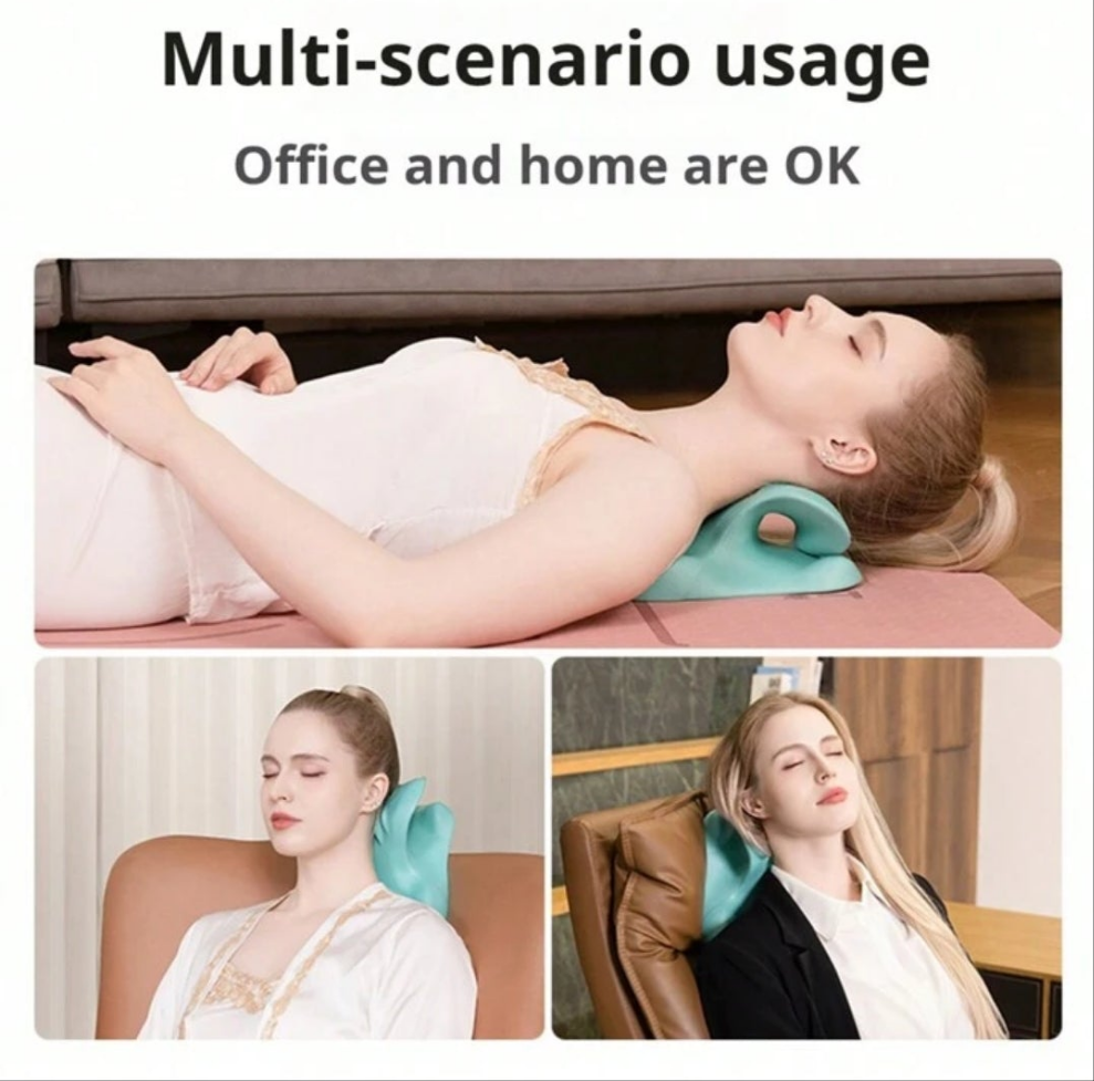1pc Neck Pillow To Relieve Pressure & Loosen Cervical Spine, Polyurethane Heating Massage Pad Traction Pillow material eva