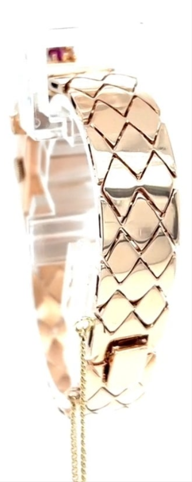 Stunning Retro Rose Gold, Diamond, and Ruby Manual Watch 0.18k