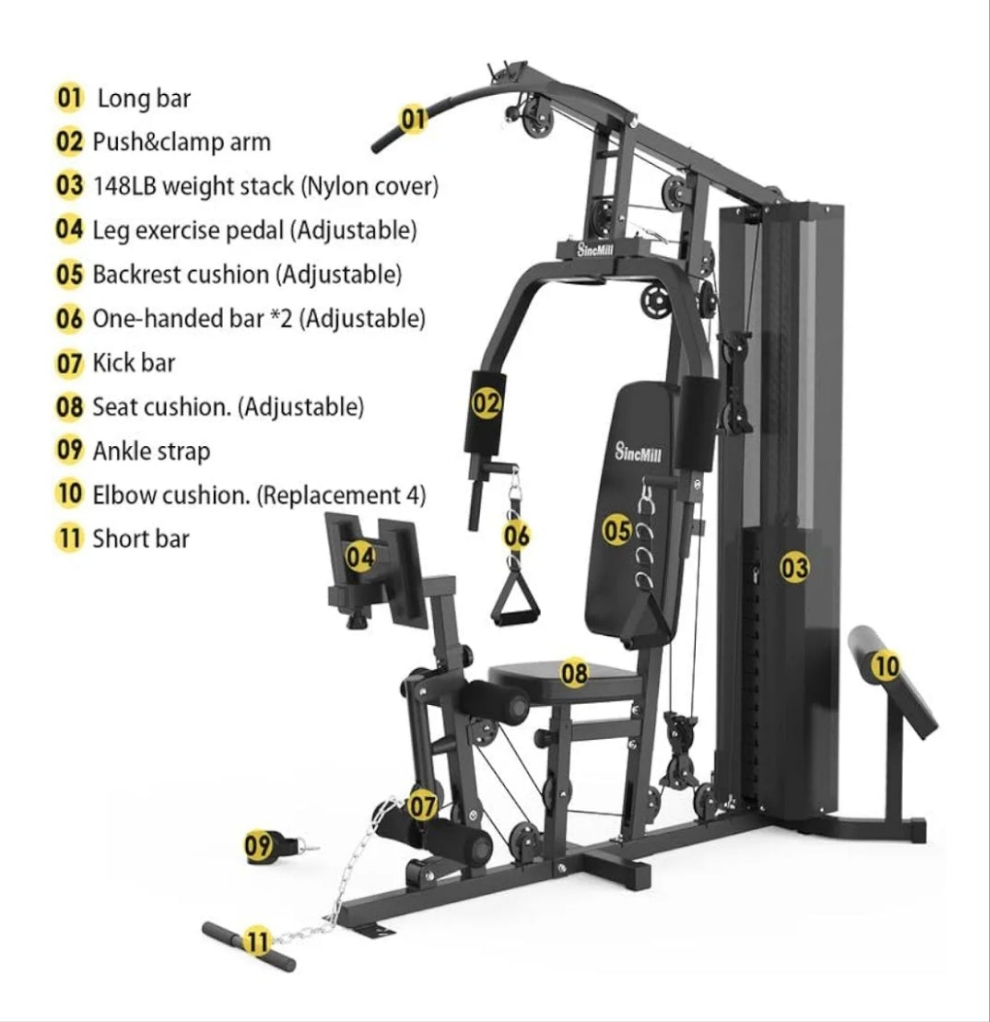 Home Gym Multifunctional Full Body Workout Equipment for Home Exercise Fitness