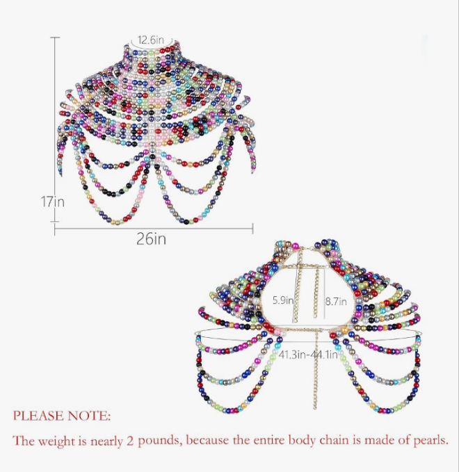 Pearl Body Chain Bra - Fashion Shoulder Necklaces Bra Chain Body Jewelry