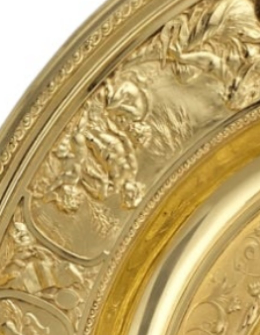 Rothschild "Poetry" Sterling Silver Gilt Salver by Elkington & Co.