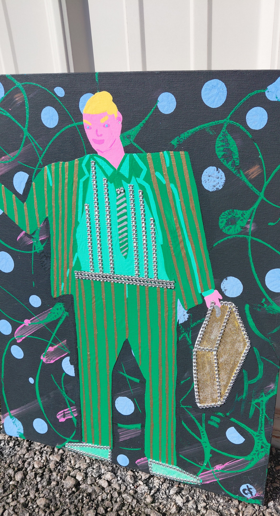 COCOMONEY ART Business Man 1 OF 1 CUSTOM PIECE BY COCOMONEY painting on canvas
