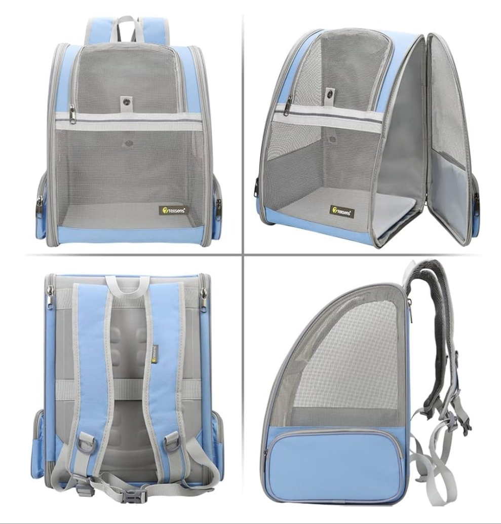 Pet Backpack Carrier for Small Cats Dogs | Ventilated Design, Safety Straps, Buckle Support, Collapsible | Designed for Travel, Hiking & Outdoor Use