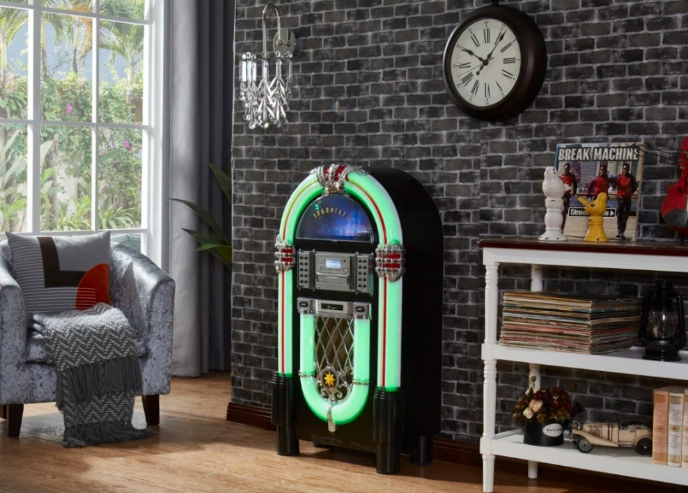 Jukebox Vinyl Record Player Bluetooth Retro Turntable