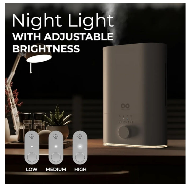 6L Top Fill Humidifier Large Room & Bedroom, MAX Humidifier, Quiet Cool Mist, Easy to Clean & Fill, 60 Hour Run Time, Aromatherapy