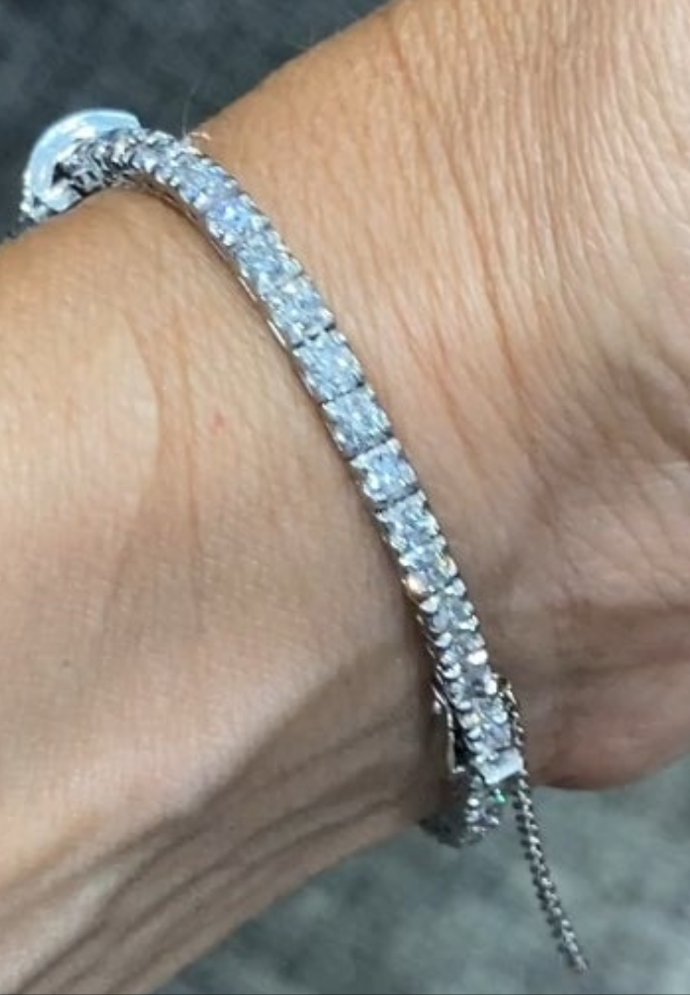 Elegent 1950s platinum and diamond 5 carat diamond watch wow