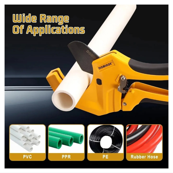 PVC Pipe Cutter, Cuts up to 2-1/2”, Professional Cutting PEX, PVC, and PPR Pipe, Etc, SK5 Blade and Aluminum Alloy Body, One-hand Rapid Cutting Tool for the Pipe