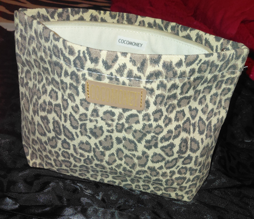 COCOMONEY MAKEUP OR ACCESSORY LEOPARD BAG 10.5L×7H×3W INCHES