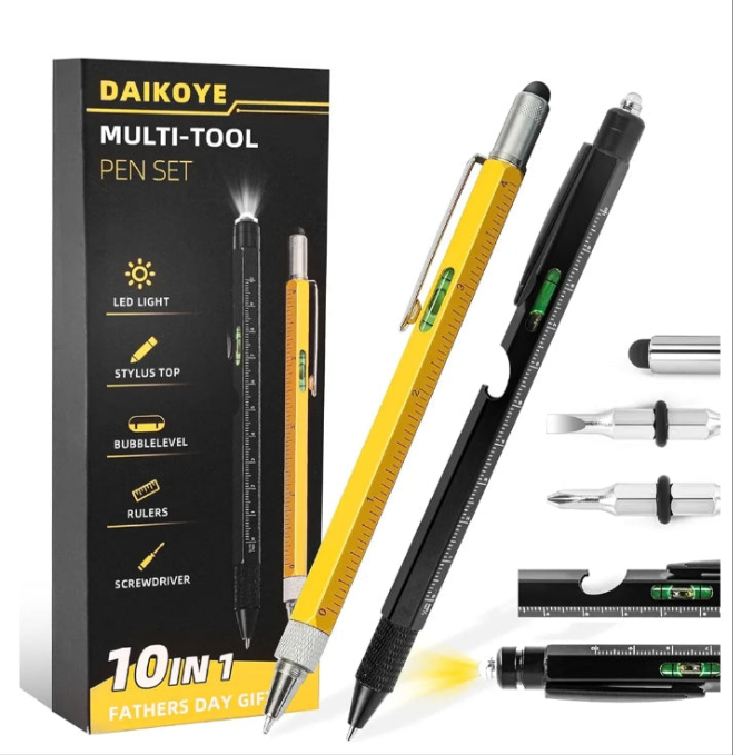 Fathers Day Dad Gifts,Gifts for Men from Daughter Son Wife, Multitool Pen 10 in 1 Multi Tool Gifts for Dad Men Grandpa Christmas Day Gifts from Son Husband's Gift