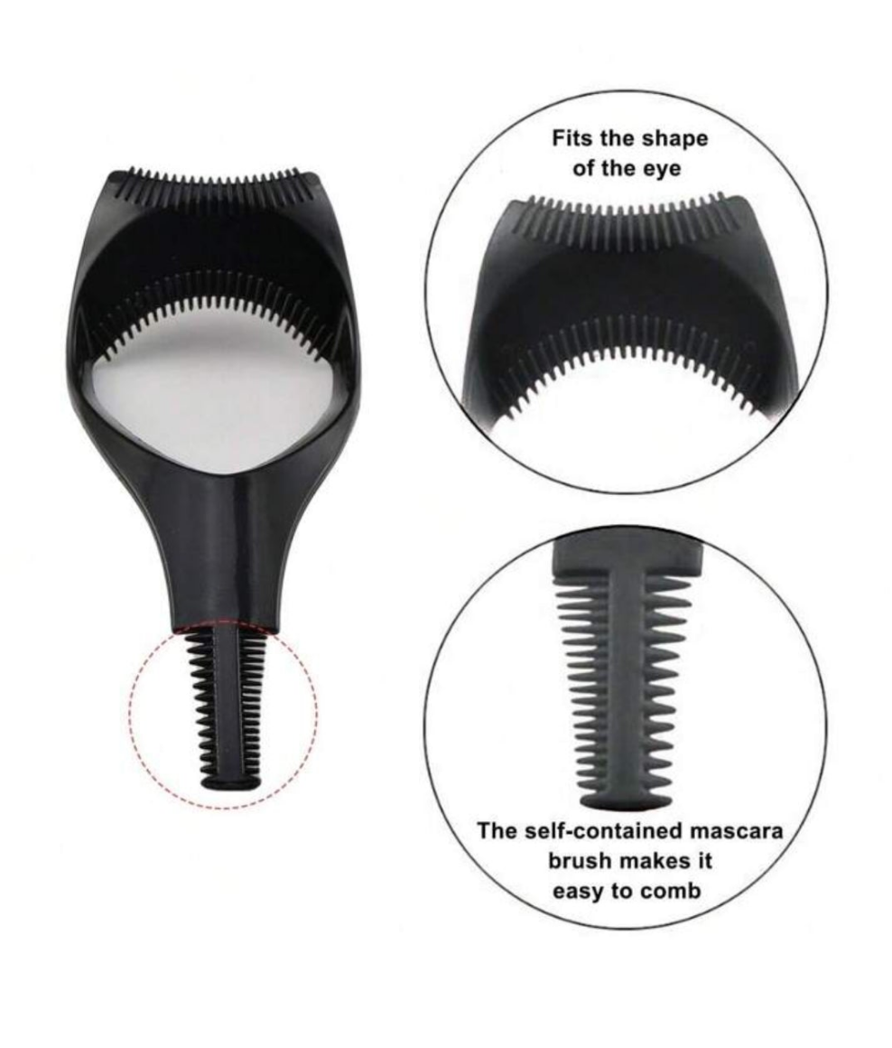 2pcs Eyelash Care Set - Eyelash Curler Guard & Stainless Steel Lash Comb, Create Natural Lash Look, Prevent Clumping Mascara