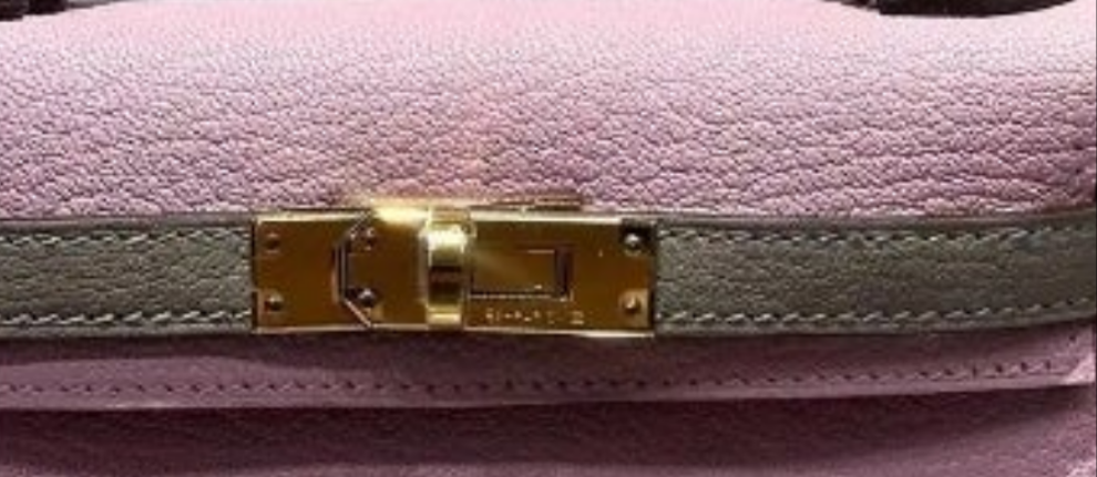 Hermès Rose Sakura & Gris Tourterelle Mini Kelly Sellier Mini 20 HSS Chevre GHW