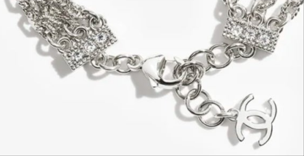 Chanel CC Bracelet Metal, Resin & Strass
Silver, Black & Crystal