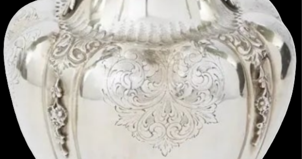 Large Sterling Silver Decorative Vase / Piece 925 silver