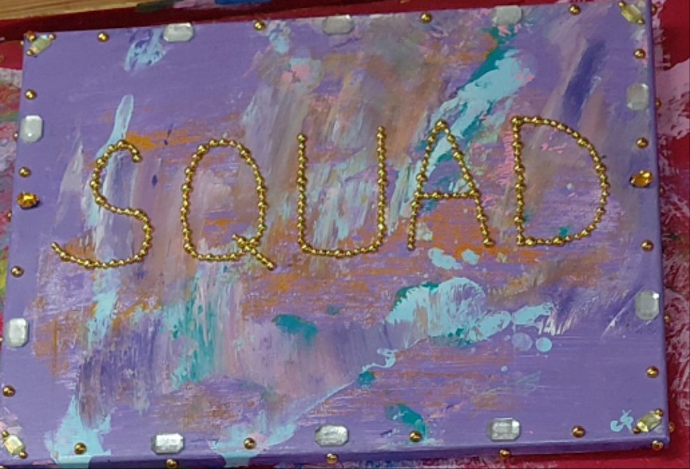 COCOMONEY ART Squad 1 OF 1 CUSTOM PIECE BY COCOMONEY painting on canvas acrylic
