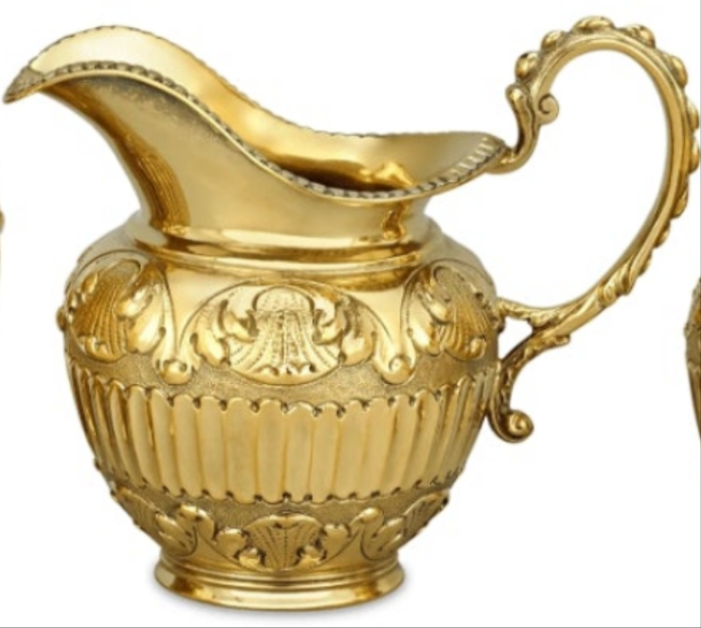 Victorian Silver Gilt Tea Set by Edward Barnard & Sons