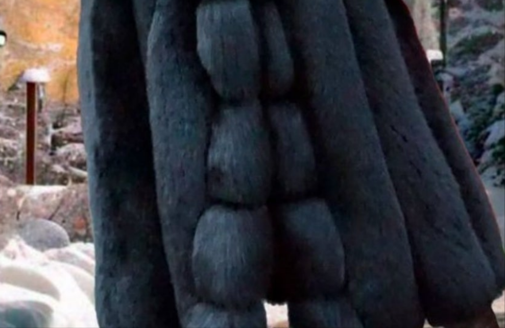 Black Fox Fur Coat Full Length Medium to Large