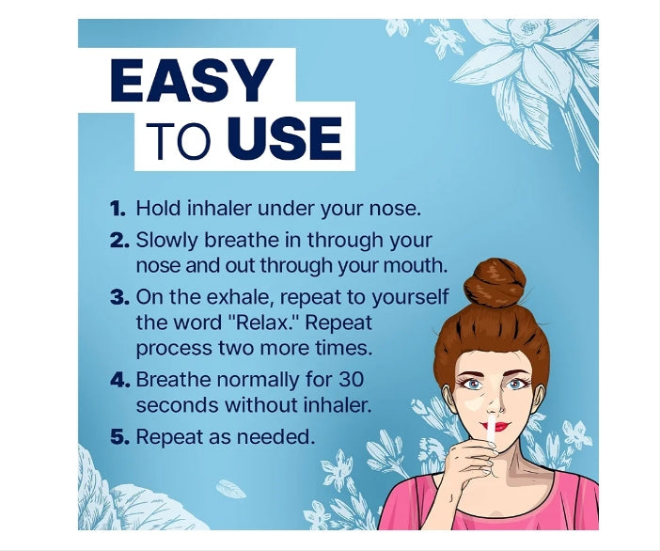Stress Release Inhaler 2-Pack, Calm Aromatherapy Formula, Natural Stress Relief. Made in The USA.