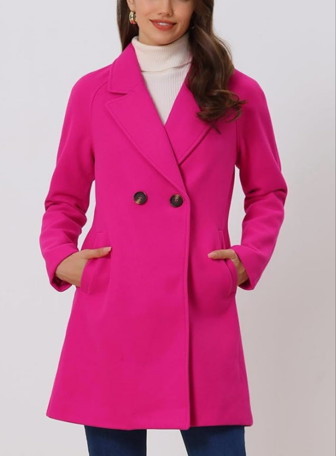 Women's Notched Lapel Winter Coats