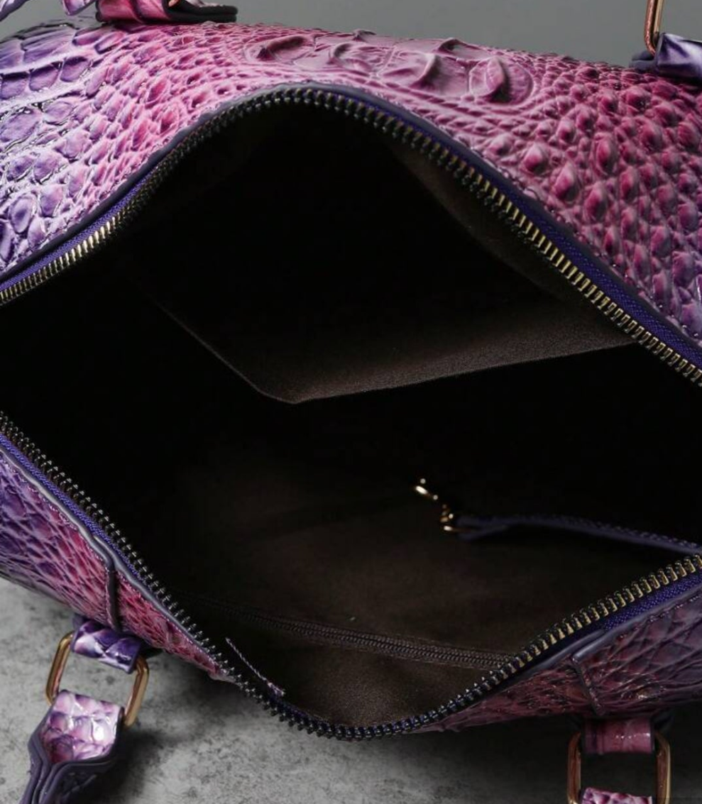 COCOMONEY HANDBAG crocodile pattern
