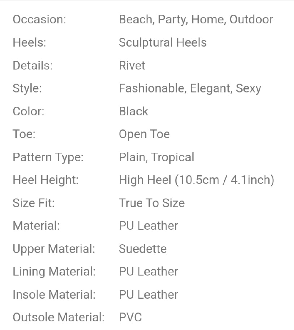 Black Slip-On Sandals, Stylish With Studs, Simple & Elegant Black Sandals, Suitable For Professional, Party, Holiday, Work Women Shoes
