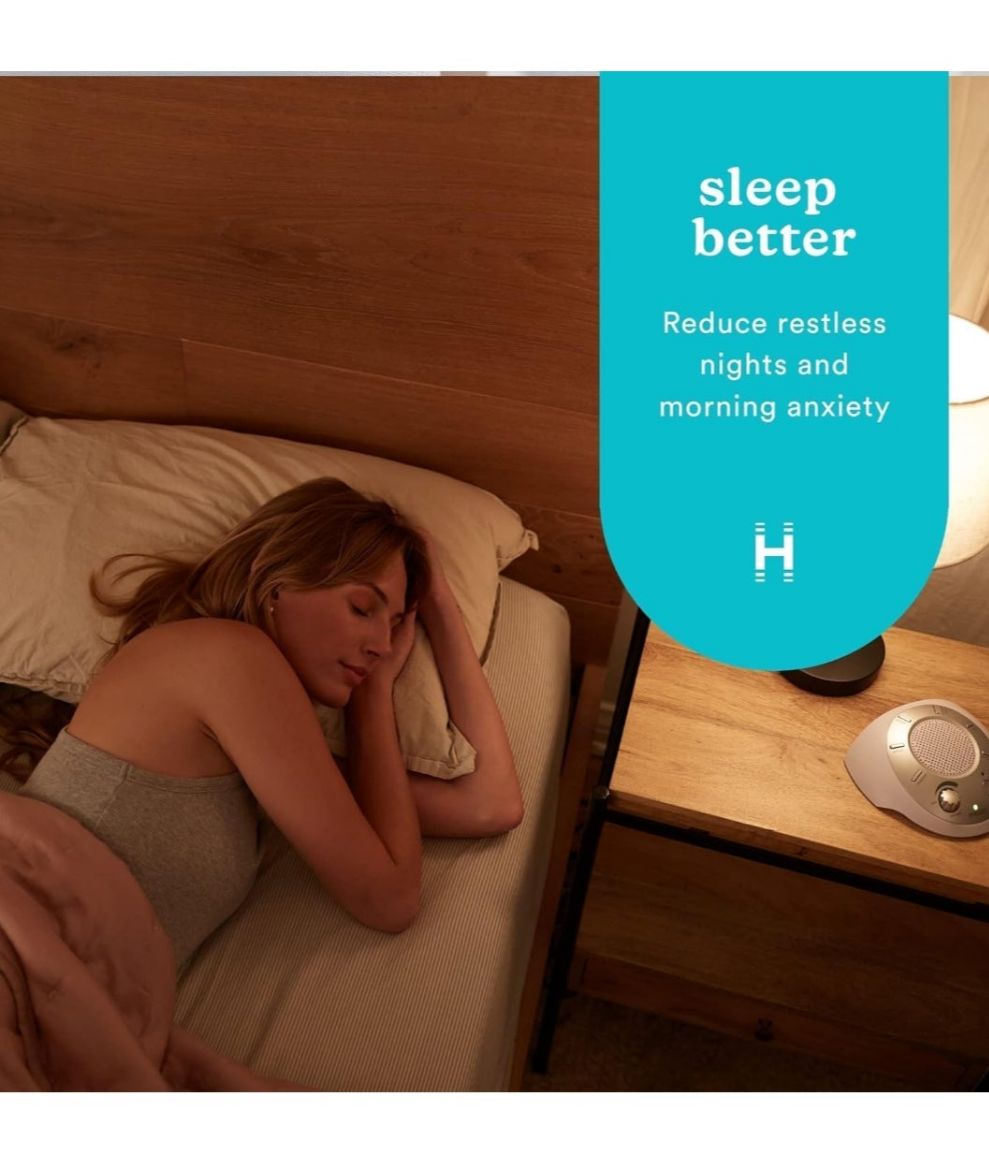 SoundSleep White Noise Sound Machine, Silver, Small Travel Sound Machine with 6 Relaxing Nature Sounds, Portable Sound Therapy for Home, Office, Nursery, Auto-Off Timer, by Homedics