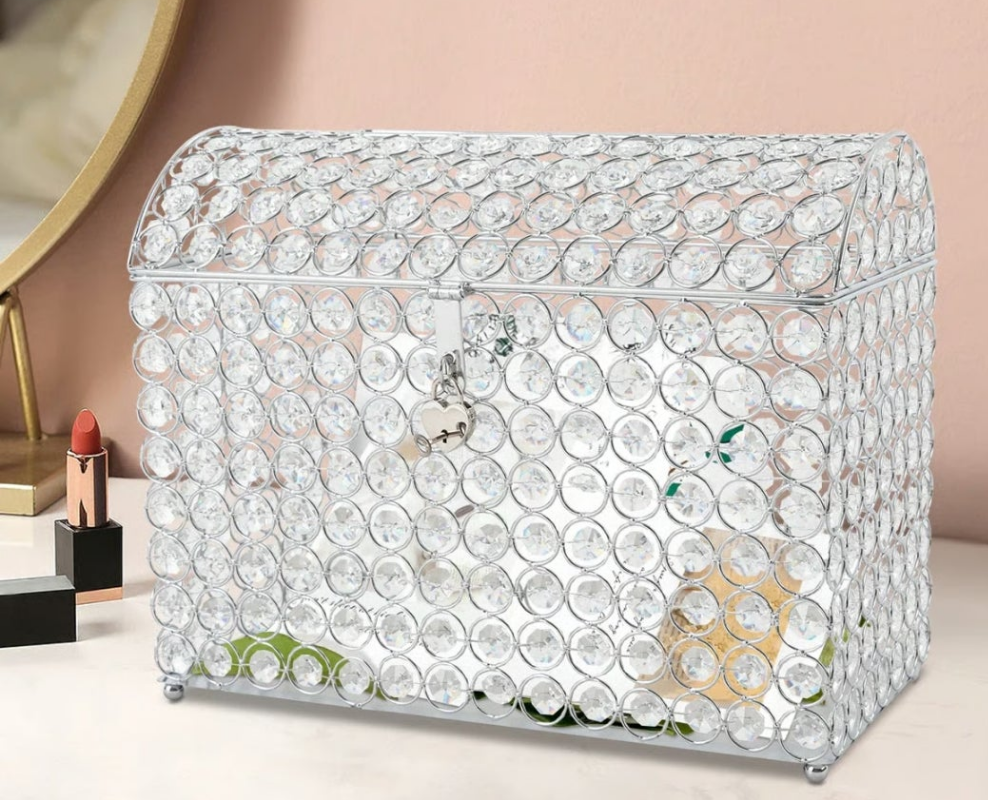 Wedding Card Box with Heart Lock