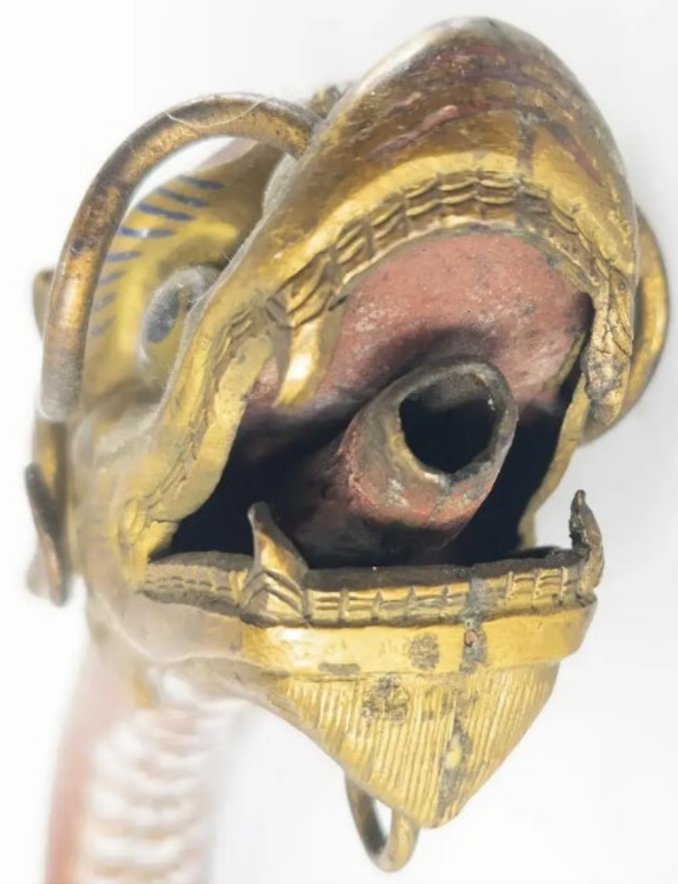 Rare 18th Century Chinese Cloisonne Enamel Gilt Bronze Dragon Cane Scepter