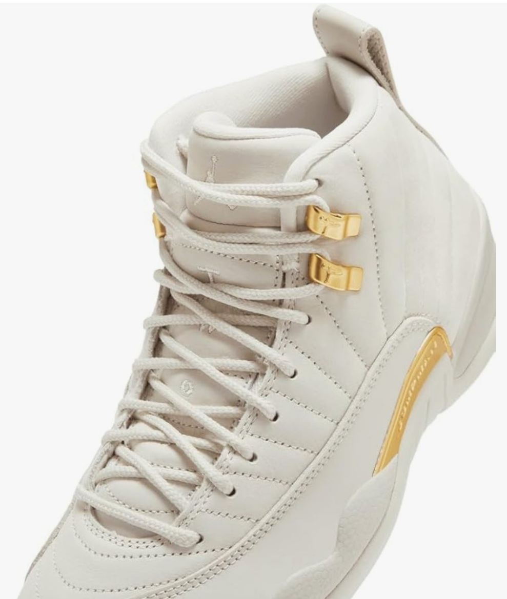 Jordan Air 12 Retro Phantom Women's Shoes (FD9101-007, Phantom/White/Metallic Gold)