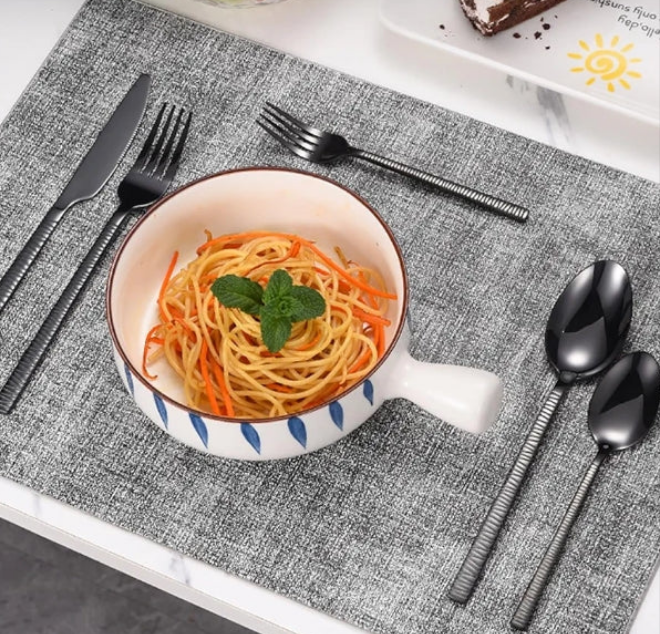 Flatware Set for 12, 60-Pieces Sterling Silver Silverware Set Cutlery Forks Kitchen Utensils Set Apartment Essentials Dishwasher Safe Mirror Polished Creative Wedding Banquet Gift Box Packing