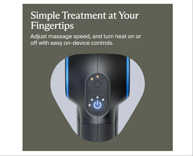 Powerful Massage Gun for Enhanced Warm-Up & Workout Recovery - Quiet Deep Tissue Massager for Body and Back Pain Relief - Leg & Back Massager with Heat