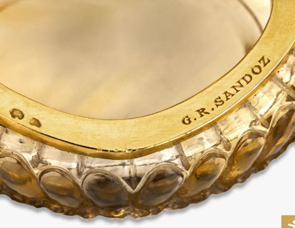 Stunning Carved Citrine Pill Box