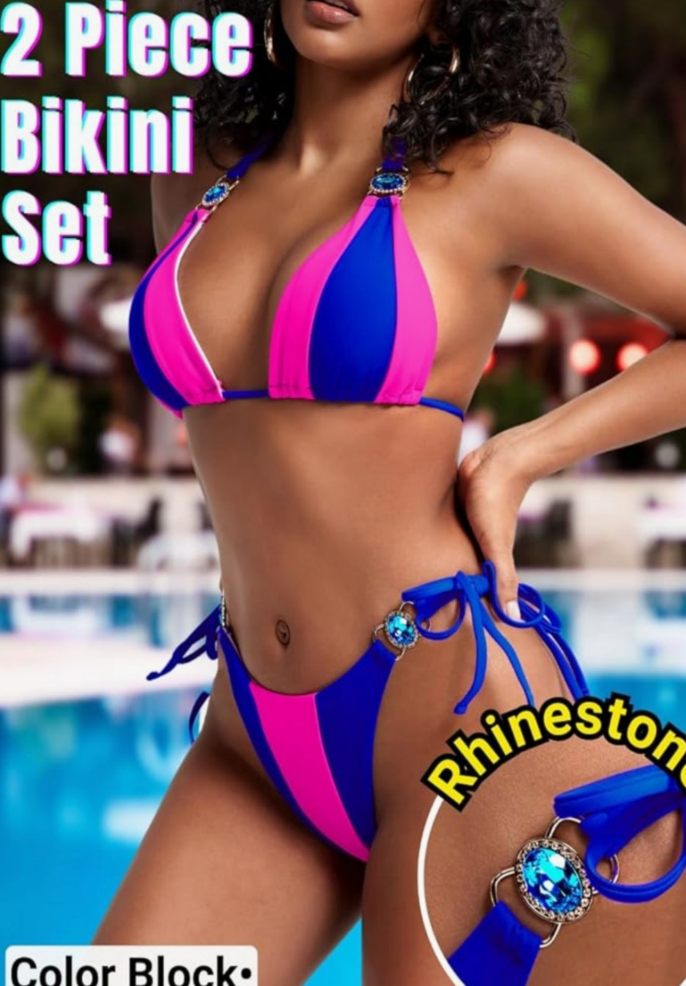 COCOMONEY BATHING SUIT WITH FREE BAG AND GIFTS polyester 1 set 2 pieces