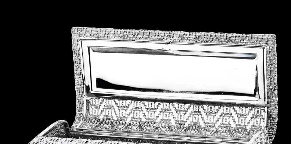 1960's Diamond Ladies Italian 18K White Gold Clutch Purse