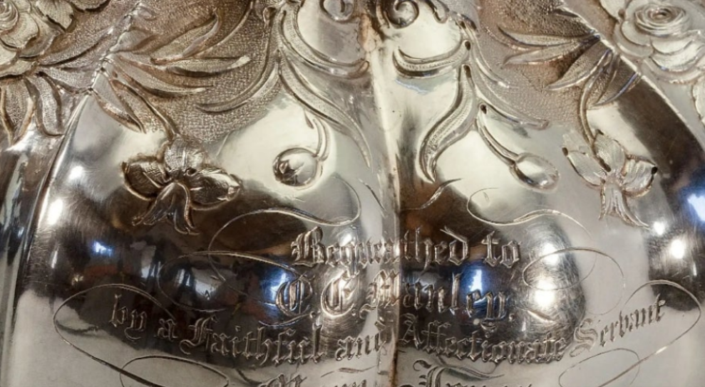 An exquisite piece 925 Sterling Silver William IV English sterling teapot on stand 1837 - 16" high x 9" wide x 12" deep