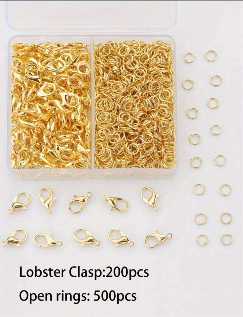 700pcs Lobster Clasps For Jewelry Making, Lobster Claw Clasps With Jump Rings - Premium DIY Connectors For Necklace, Anklet, And Bracelet Closures With Sturdy Plastic Case - Ideal For Jewelry Crafting And Repair