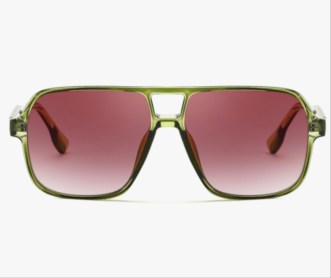 Square Pilot Sunglasses Women Men 70s Vintage Trendy Plastic Frame Sun Glasses