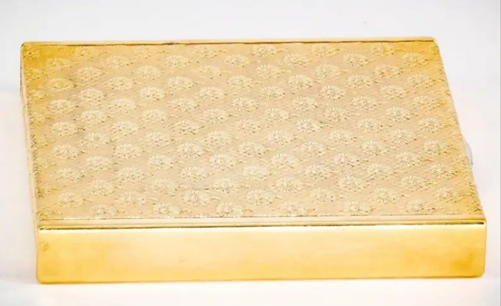 18k Gold Diamond Boucheron Paris Marguerite Diamond and Gold Compact Case