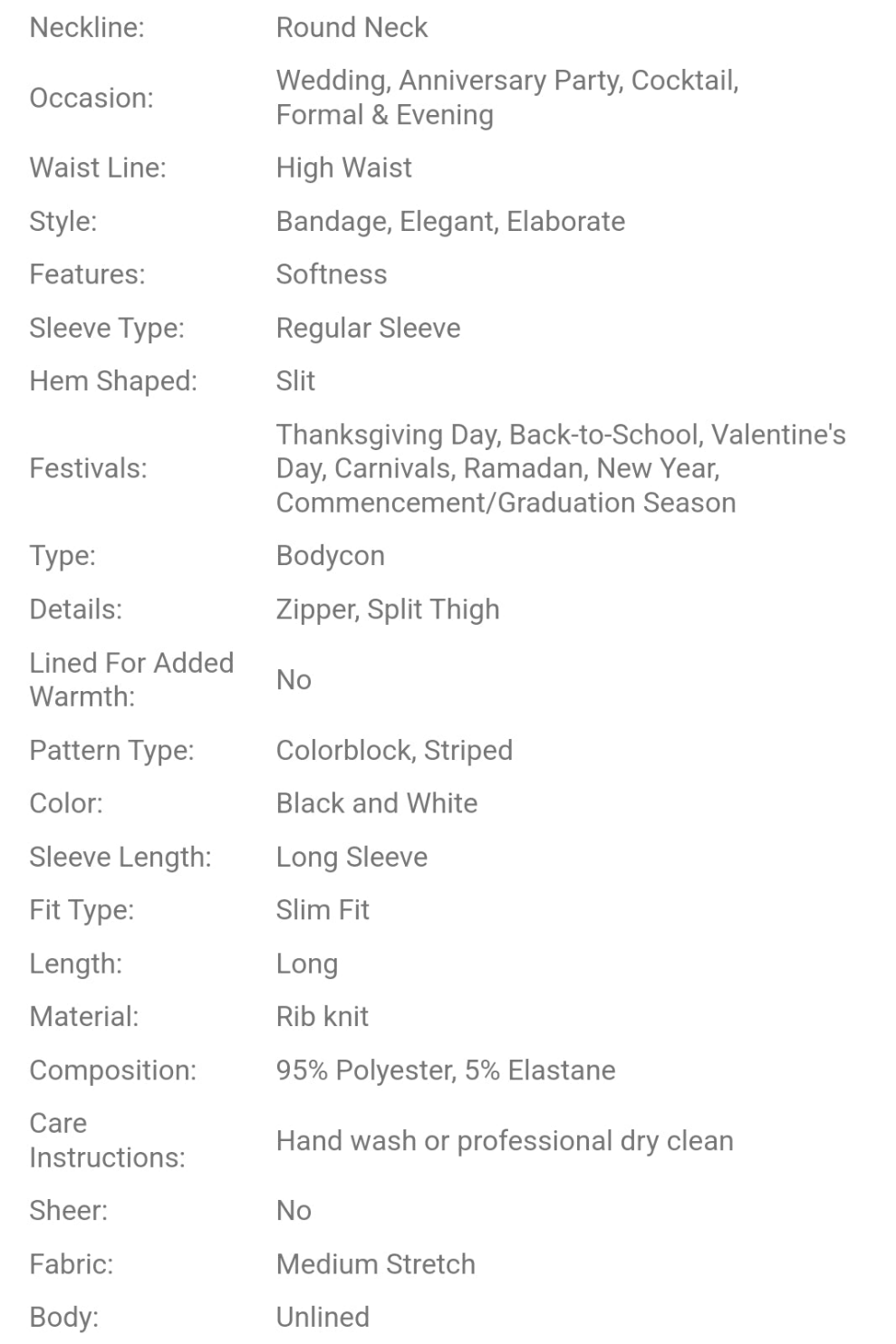 Elegant Long Sleeve Black And White Mesh Patchwork Rhinestone Chain Decorated Cocktail Dress, Suitable For Formal Events, Ceremonies, Weddings, Banquets COCOMONEY