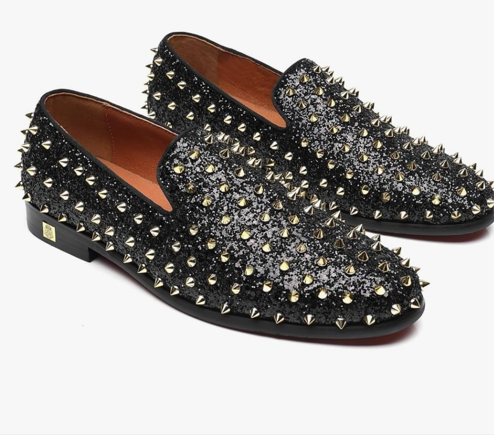 Men's Studded Loafers Spikes Rivets Luxury Dress Wedding Party Prom Shoes