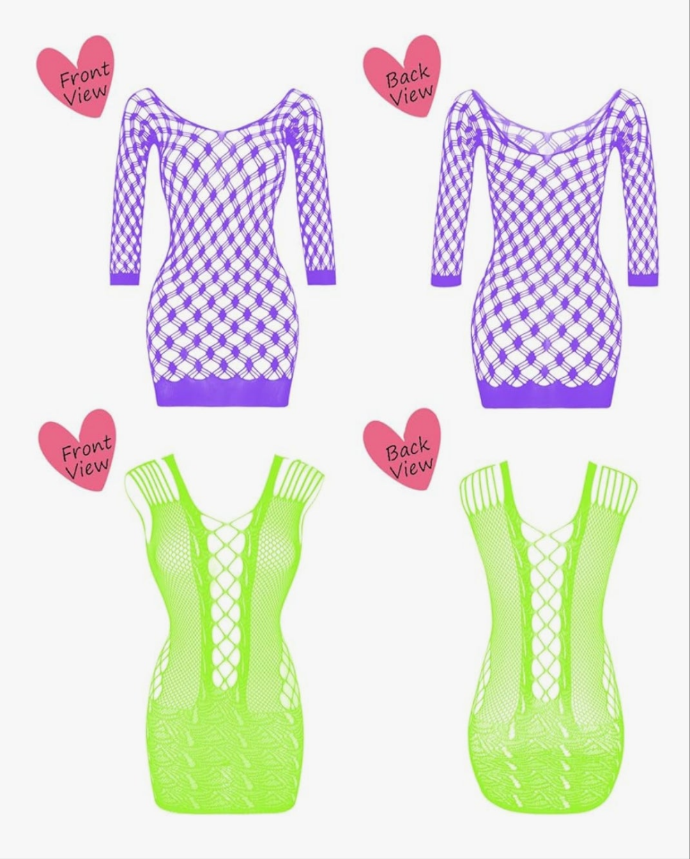 12 pack Lingerie BabyDoll Fishnet Bodysuits Sexy Nightwear(12 Pack)