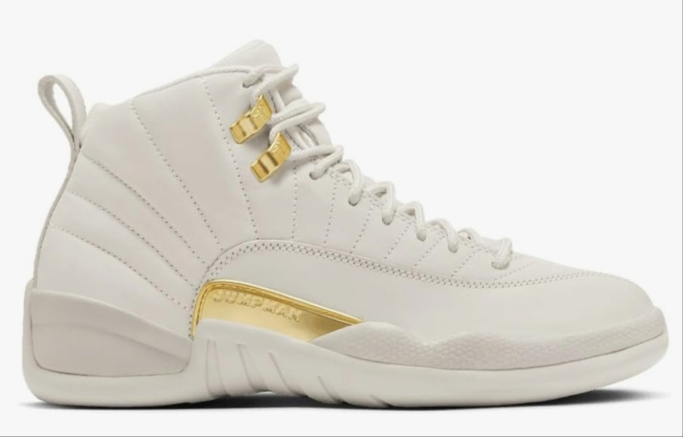 Jordan Air 12 Retro Phantom Women's Shoes (FD9101-007, Phantom/White/Metallic Gold)
