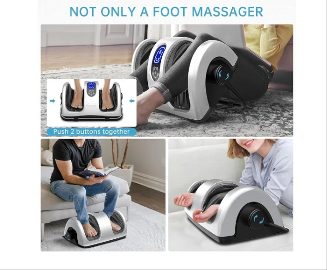 Foot Massager with Heat: Foot Massager Machine for Neuropathy, Plantar Fasciitis and Pain Relief-Massage Leg, Calf, Ankle with Heat Therapy, Christmas Gift for Mom and Dad