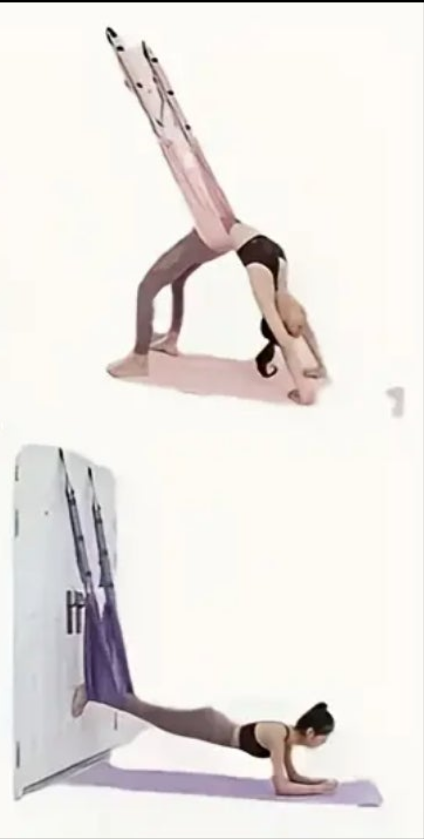 Yoga rope not elastic hanging door yoga stretch belt, opens your shoulders and back home workout for your door Polyester