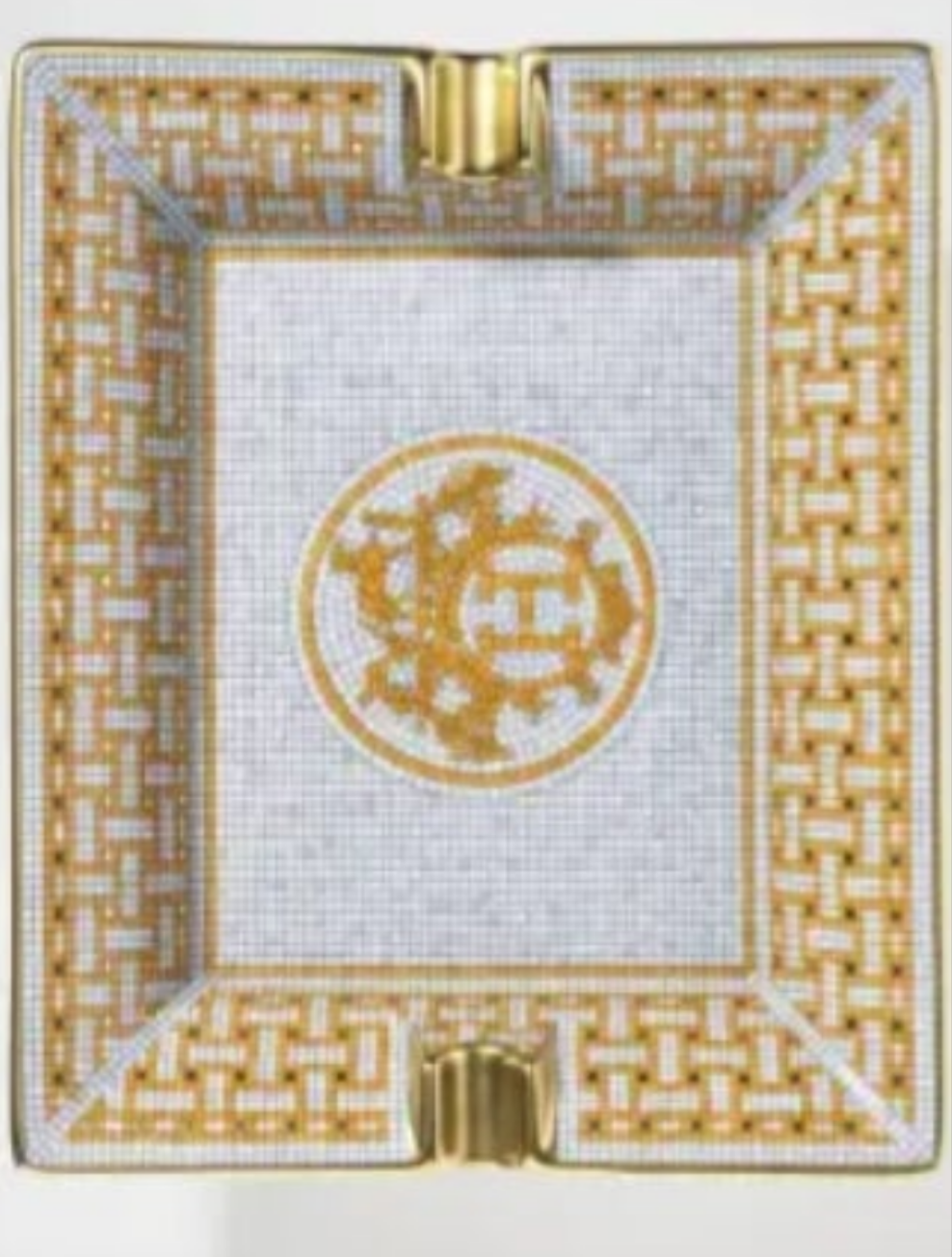 Hermes
Mosaique AU 24 Gold Rectangular Ashtray