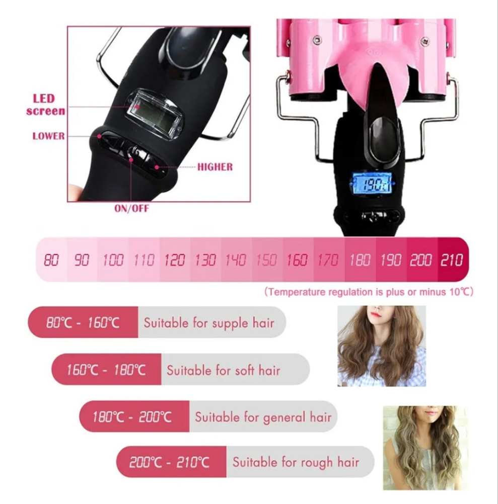 Hair curler pink
