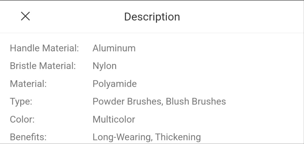 2pc Large Size Long Handle Makeup Brush, Premium Rhinestone Powder Brush With Slim Waist Handle Design For Blush