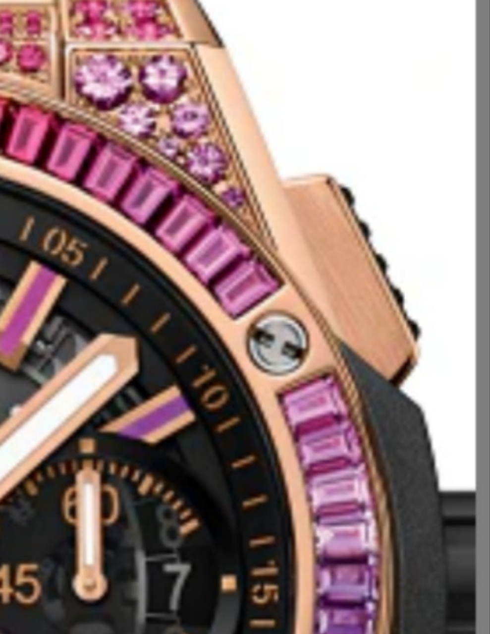 Hublot Big Bang Chronograph 18K King Gold & Colored Gemstones Man's Watch, 451.OX.1180.OX.3999